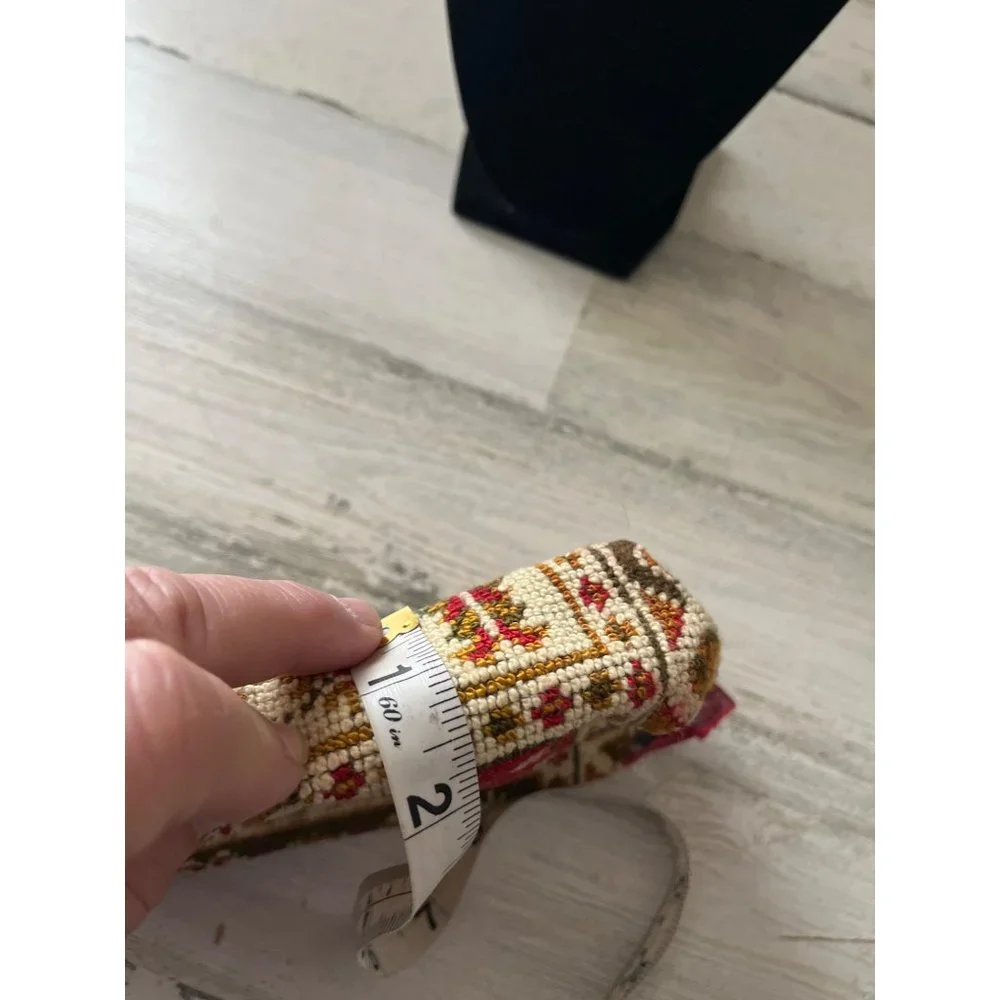 Needlepoint zippered make up bag